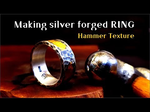 Making hammer texture SILVER RING [ KEUM-BOO Technique ]