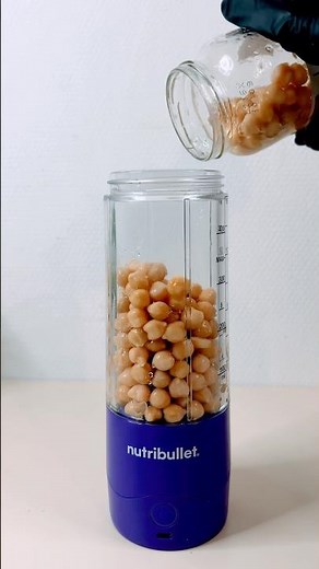 Blending Chickpeas in a NutriBullet | Smooth Hummus Prep Made Easy #juice #viral #shorts