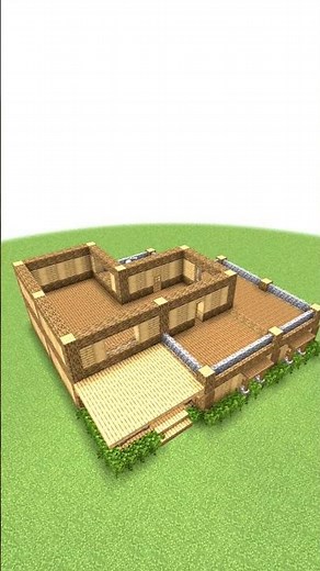Easy Large Wooden Survival House | Minecraft Build