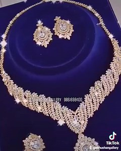 3.1K views · 42 reactions | Exclusive American Diamond Set  (No. 5)  9861698400 Call us to Order Online #ADset #highquality #americandiamond | Abhushan Gallery | Facebook