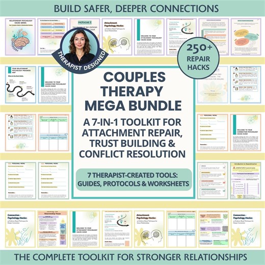 Couples Therapy Mega Bundle: Relationships Skills, Conflict Resolution, Trust & Emotional Intimacy Worksheets (PDF) - Etsy