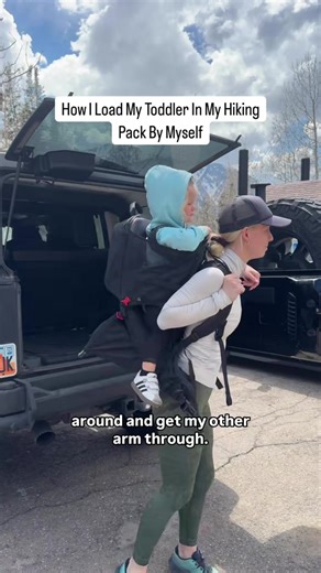 How I Hike SOLO With My Toddler🥾 Save for later! Yes, it’s totally doable, with the right prep and safety checks! Here’s exactly how I load her into the hiking backpack by myself, plus tips I’ve learned from dozens of solo hikes with a toddler in tow SAFETY TIPS: ✅ Always double-check all buckles and straps ✅ Keep carrier straps loose before loading, then adjust snugly ✅ Pack a small first aid kit, extra snacks, and plenty of water ✅ Use sun protection (hat, sunscreen, and shade breaks!) even i