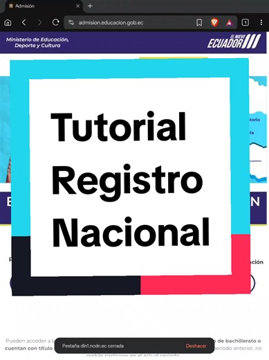 Tutorial Registro Nacional . . . . . . #registronacional #tutorial #ingresoalauniversidad #prom26 #cupo . . . @Dorian_Blake @ッ 𝚅𝙰𝙽𝙴 ♡ @Esteban Machapanta