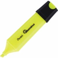 Pentel Illumina Highlighter - Chisel Marker Point - Fluorescent Yellow Ink - Water Based - Classroom, Home, Office, School - 12 / Box | Grand & Toy