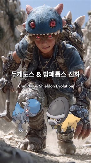 Power Ai on Instagram: "Cranidos & Shieldon Evolution personification #cranidos #shieldon #pokemon #evolution"