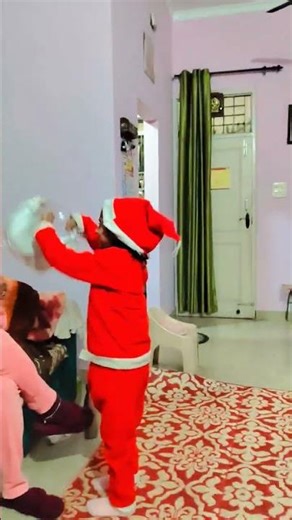 cute Santa #dance #merrychristmas #like #comedy #musicsong #funny ##