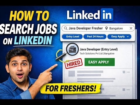 How to Search Jobs on LinkedIn for Freshers | Step-by-Step Job Search Guide #linkedin #freshers
