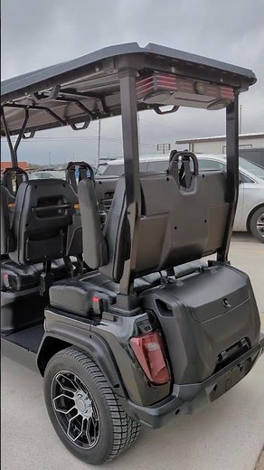 Evolution D5 Ranger Plus 6 Six Forward Facing 48V Lithium Electric Black Golf Cart Street Legal