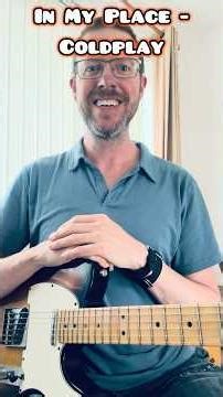 20-second guitar challenge! 🎸 Learn how to play the riff from ‘In My Place’ by Coldplay