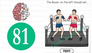 Brain Test Level 81 The Boxer on the left should win