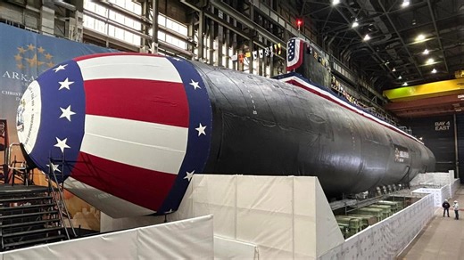 Navy, Newport News Shipbuilding to christen nuclear-powered fast-attack submarine Arkansas