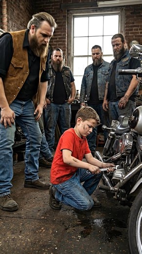 A 14-Year-Old Boy Walked Into a Small-Town Garage Where a 40-Year-Old Motorcycle Had Been Written Off by Every Expert — Unaware That He Would Be the One to Silence Them, Change How They Saw Him, and Force Them to Rethink Everything They Thought They Knew The garage sat just beyond the last streetlight of town, where the pavement thinned into gravel and the air always carried a faint blend of oil, dust, and something older that lingered like memory itself, and for as long as anyone could remember