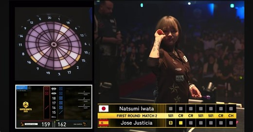 172K views · 681 reactions | 【#SUPERDARTS 2025 SUPER PLAY】 Watch Natsumi Iwata steal the spotlight with a stunning THREE IN A BED ✨ Get your PPV tickets here  https://www.dartslive.com/superdarts/en/ticket/ | SUPER DARTS | Facebook