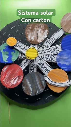 How to make a model of the solar system with cardboard #diy #handmade #crafts #creativeupcycling