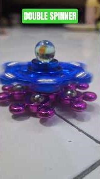DOUBLE SPINNER WITH MARBLE | FIDGET SPINNER TRICK | #fidget