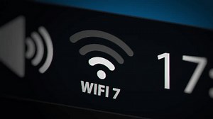 Animated Wi-Fi 7 Generation Signal Strength on Laptop Taskbar