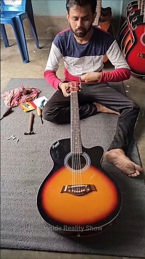 What's the guitar manufacturing process in a factory? #making #shorts