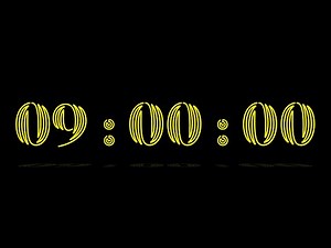 9 Hour Countdown Timer with Alarm & Chapters - Neon - Yellow
