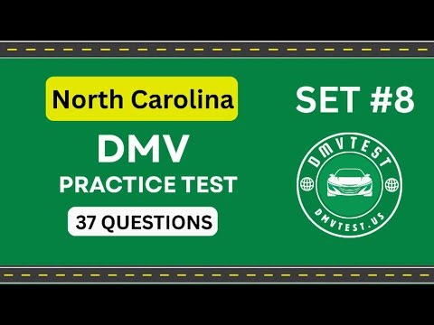 North Carolina DMV Practice Test 2025 | 37 REAL TEST QUESTIONS SET #8 | DMV Driving Test | DMV Test