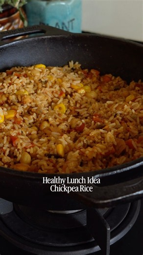 Healthy Lunch Idea - Chickpea Rice #healthyrecipes #recipe