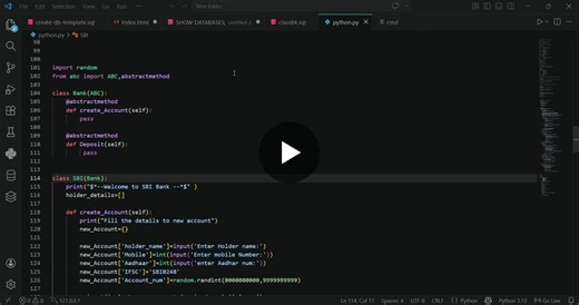 Python Banking System with OOP Concepts | pramod kumar parakala posted on the topic | LinkedIn