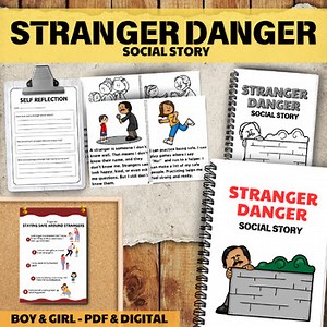 Stranger Danger Social Story Safety Awareness Reflection Sheet Poster Autism
