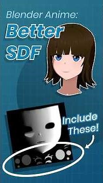Better SDF texture for anime face shading in blender #blender3d #tutorial #npr #Blenderanime