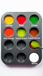 38K views · 348 reactions | Color Recipes From Just Yellow, Red, Green and White #satisfying #colormixing #paintmixing #fblifestyle | Painting Academy | Facebook