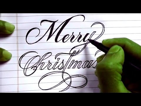 How to write Merry Christmas in style | Christmas stylish writing| Christmas grettings| Calligraphy