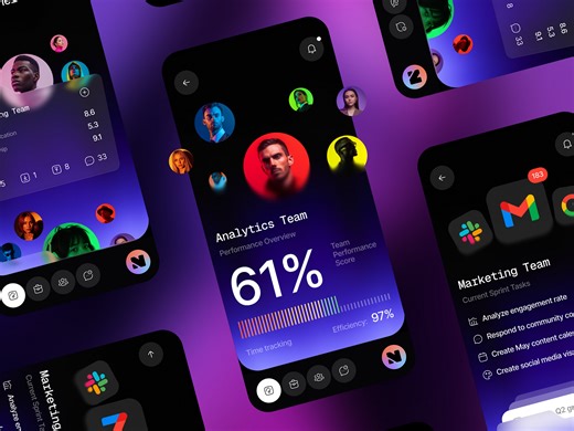 Team Analytics Mobile App UI