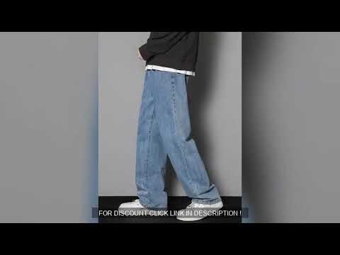 2025 New Korean Men's Casual Long Jeans Classic Man Straight Denim Wid Big Sale 70%