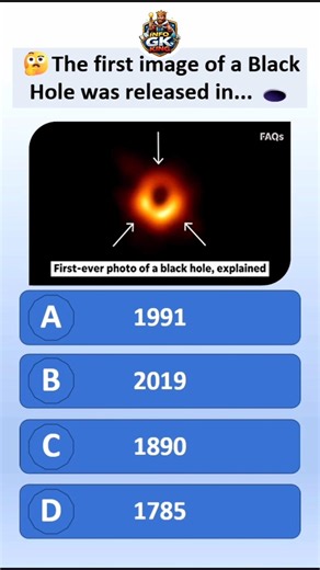 🕳️When Was the First Image of a Black Hole Released?🌌#blackhole #image #solersystem #viral #trending