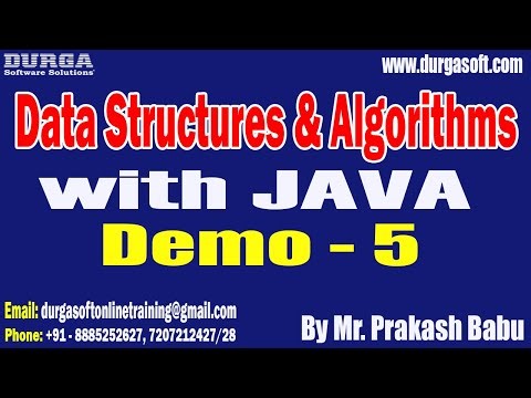 DSA with JAVA tutorials || Demo - 5 || by Mr. Prakash Babu On 12-12-2025 @10PM (IST)