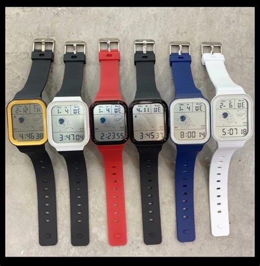 Material:Rubber• Plain Watch.Display Format;12-Hour Format• Product Feature:Water Resistant