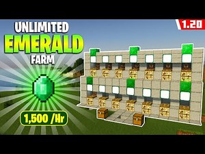 1.20+ Unlimited EMERALD Farm (1,500 /Hr) - Minecraft Bedrock + Java