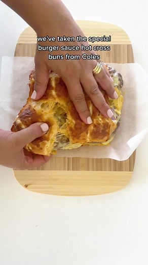 Hot Cross Bun Cheeseburgers in the Air Fryer