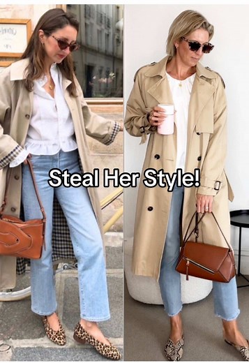 STEAL 🧥 her style! I love this outfit, perfect Autumn style… and I’ve found a similar tan bag for $49!! LINK IN BIO to shop the look #autumn #autumnoutfit #autumnstyle #styling #denimstyle #transeasonalstyle #everydaystyle #styleinspo #outfitinspo