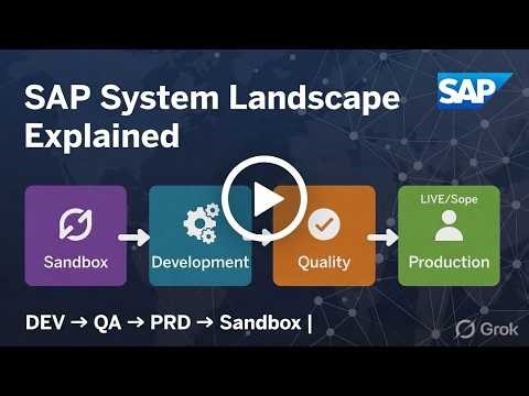 SAP Landscape Overview: Dev → QA → Prod → Sandbox + Their Real Roles | SAP ABAP Fundamentals #7