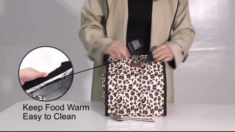 Lunch Bags for Women Insulated Reusable Lunch Tote with Internal Pocket, Lunch Tote bag for Work (Blue)