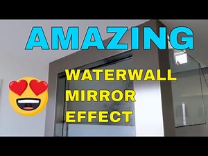 Indoor Glass Waterfall With Stainless Steel Mirror