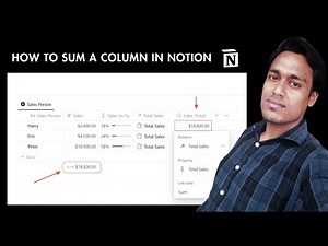 How to find sum of a column in Notion | How to use Notion (Notion How To's)