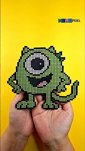 Monsters Inc Mike Wazowski Pixel Art Fan Art 👁️🟢 #MonstersInc #MikeWazowski #PixelArt #FanArt