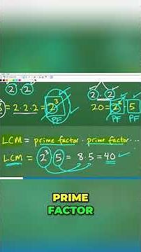 BASIC Math Quick Lesson: LCM Prime Factors & Fraction! #math,#fractions #maths