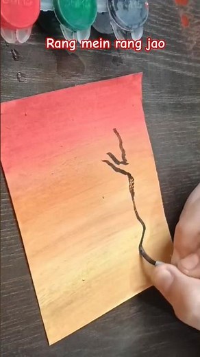 ✨ Easy Sunset Painting Tutorial | Relaxing & Beautiful Art for Beginners .🔥