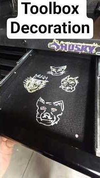 Toolbox Drawing and Stickers #toolbox #toolboxtour #toolboxessentials #mechanic #automotive