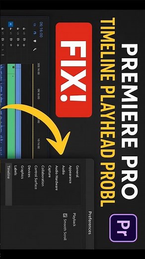Premiere Pro Timeline Playhead Problem FIX! | Smooth Scroll Trick #editingideas #shorts #tutorial