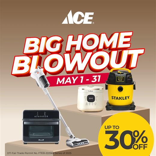 1.1K views · 19K reactions | ✨ Give your space a well-deserved refresh! From kitchen appliances to cleaning must-haves, the ACE Big Home Blowout has everything you need to upgrade your home this May. Get these essentials now at the nearest ACE Hardware store: acehardware.ph/pages/store-locator | ACE Hardware Philippines | Facebook