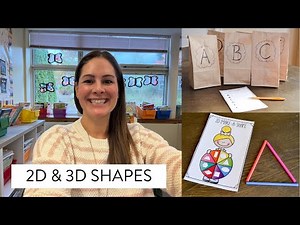 Teaching Geometry in First Grade // 2D and 3D shapes activities for 1st grade