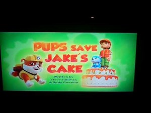 PAW PATROL PUPS SAVE JAKE'S CAKE EPISODE TITLE CARD
