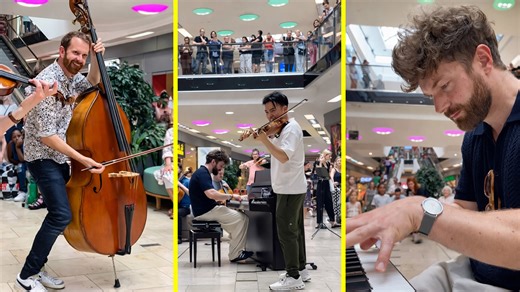Flashmob performance at the shopping mall